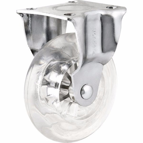 Imagem 2 de 2 de Rodízio Fixo 50mm 2 Polegadas Transparente Vonder 35kg