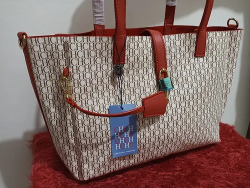 Reestrena Bolsa Tote Carolina Herrera Peter Rojo MercadoLibre