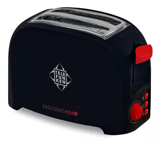 Tostadora Eléctrica Telefunken Easytoast 4500 2 Ranuras 900w Color Negro