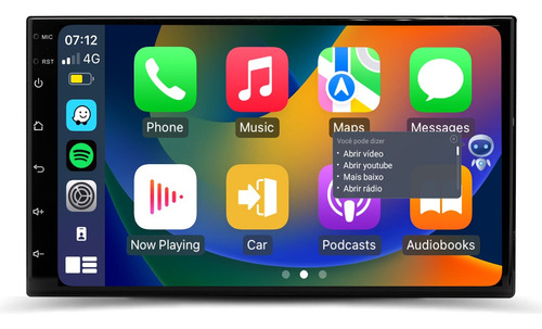Central Multimidia Android Gps Carplay Espelhamento Kangoo