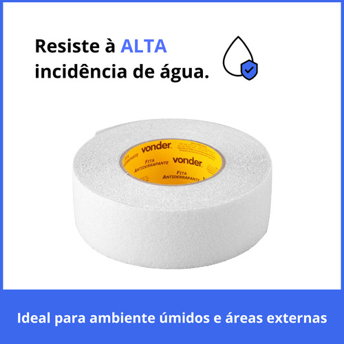 Fita Antiderrapante Externa Resistente Umidade Incolor 5m