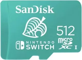 Memória Micro Sd De 512 Gb Para Nintendo Switch 100 Mb/s
