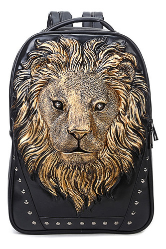 Bolso De Hombro Animal Lion Punk Embossed