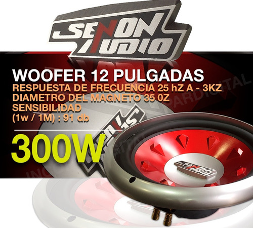 Sub Woofer Senon Audio- 12'' 300watts  Dyx 1226/63 