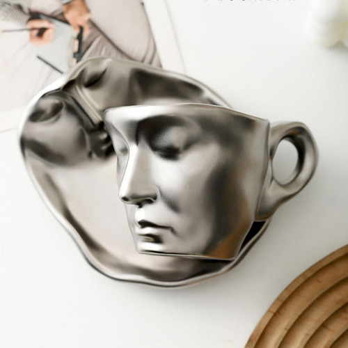 Juego De Taza De Té Y Platillo, Taza De Leche De Cerámica,