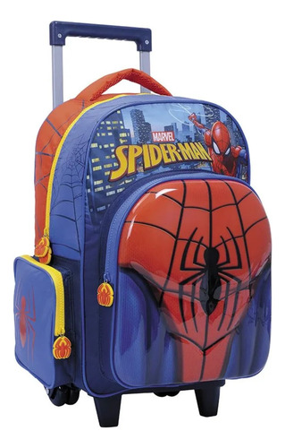 Mochila Escolar Spiderman Termoformada Con Carro 16 11729