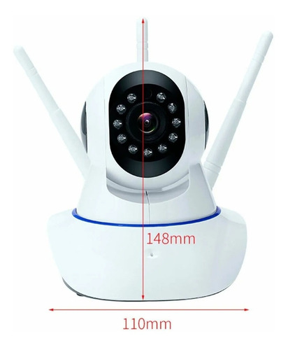 Camara Seguridad Wifi Ip360 Infrarrojo Sensor 3 Antena 1080p