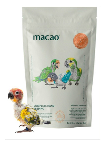 1 Kg Papilla Macao Para Loros Con Jeringa Para Empapillar .