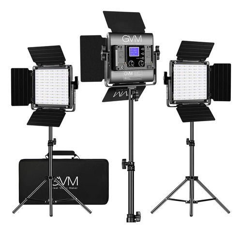«kit De Iluminación De Vídeo Led Rgb Gvm 800d Con Lámpara De