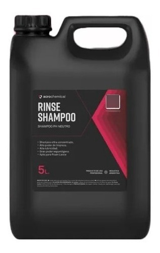 Shampoo Autos Rinse Ph Nuetro Concentrado 5l Ideal Detailing