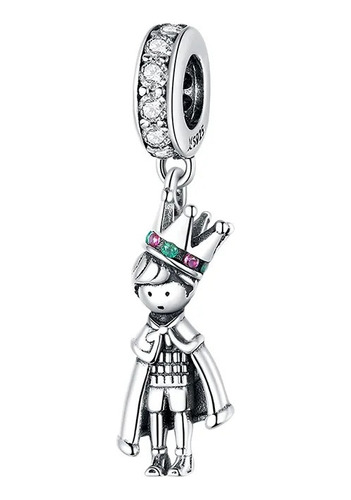 Charm Niño Principe Pulsera Plata 925 Hijo Joya Mujer 