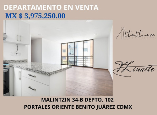 Departamento En Venta En Portales Oriente Cdmx I Vl11-ca-028