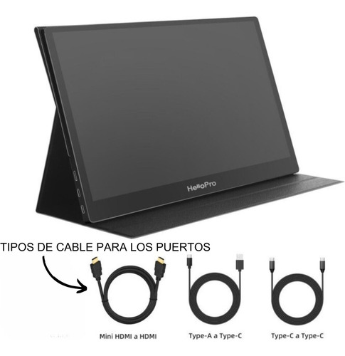 Monitor Gamer HelloPro con pantalla de 15.6" 60Hz 220V y resolución Full HD