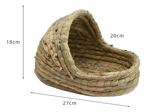 Casa De, Cama, Juguete Para Masticar, Paja 27cmx18cm