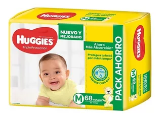 Pañales Huggies Classic Triple Protección Pack Mensual