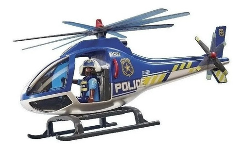 Imagen 3 de 8 de Playmobil 70569 Helicoptero Policia Persecucion Paracaidas