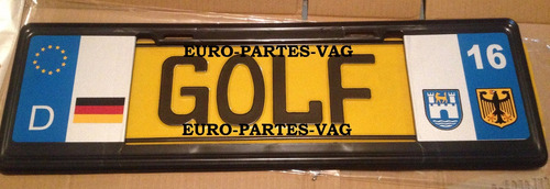 Portaplaca Vw Euro Placa Normal Golf Jetta Beetle Vento Polo