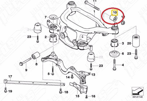 Bucha Da Manga Eixo Traseira Bmw 528i 2.0 16v 2012-2015