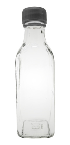 Mini Botella De Vidrio Cuadrada 50 Ml 1.5 Oz  (40 Pz) Envase