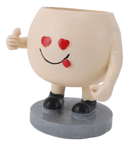 Maceta Suculenta Adorable Figura Sonriente De Pie