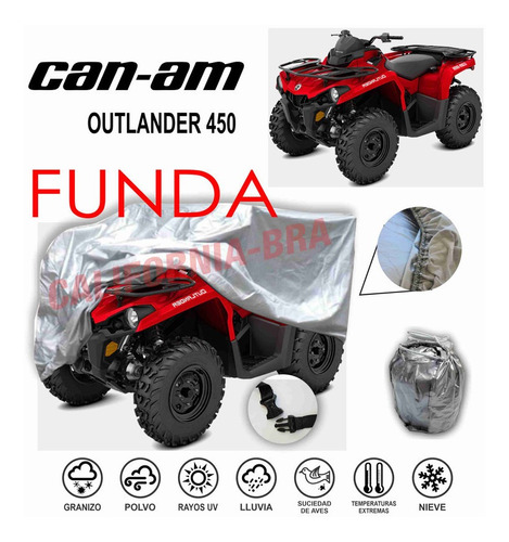 Funda Cubierta Lona Moto Cubre Can-am Outlander 450