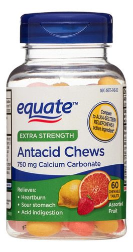 Equate Alivia La Acidez Estomacal + Antiacido 750 Mg 60 Tab