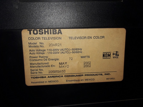 Imagen 3 de 3 de Televisor Toshiba