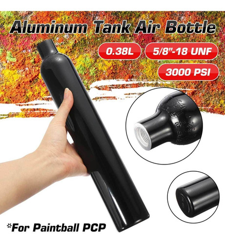 Imagen 3 de 8 de Tanque De Paintball 0,38l 5/8 -18unf 3000 Psi