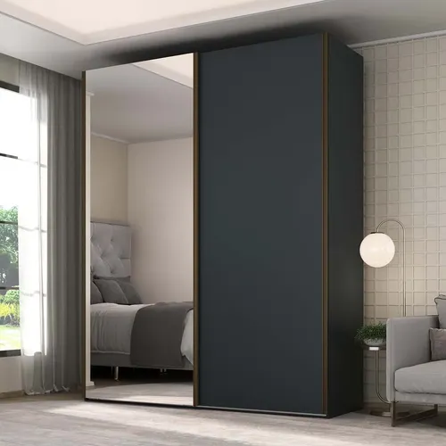 Roupeiro Veneto Em Mdf 183x230cm 2 Portas Com Espelho | MercadoLivre