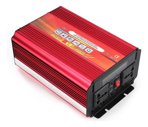 Lcd 2000w Power Inverter High Power 2 Universal Sockets Dual