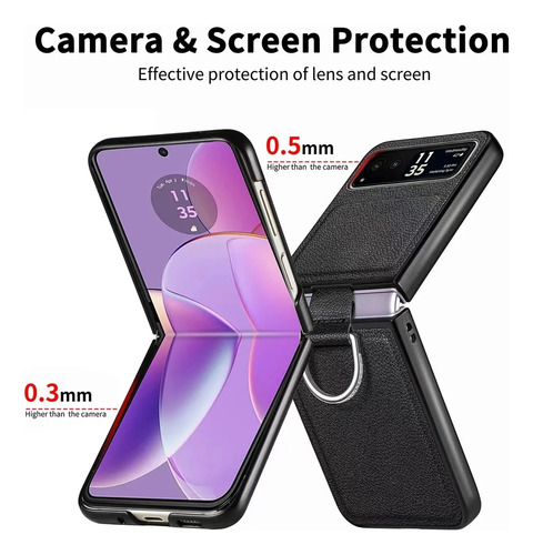 Litchi Pattern Phone Case Para Motorola Razr40 Ultra