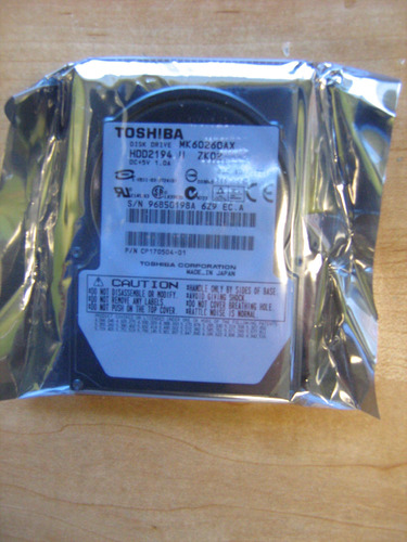 Toshiba Mk6 Gax 60 Gb Disco Duro