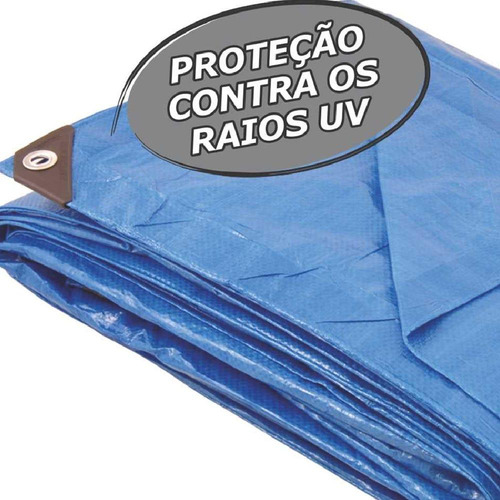 Lona Carreteiro Reforçada Azul 6 X 6 Metros Vonder