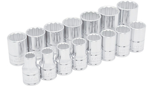 Juego De Copas 1/2'' (10 A 24 Mm) Riel 12pt 15pz Urrea 54206