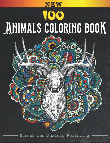 Libro: 100 Animals Coloring Book: 100 Animals Adults Colorin