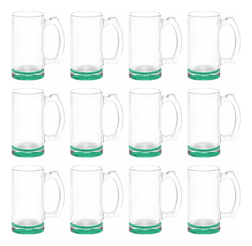 Juego De 12 Tazas De Cerveza Libbey, 12 Oz, Cristalería Boda