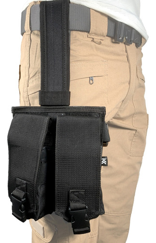 Funda Piernera Porta Cargador Doble Tactico Kampak Fc10