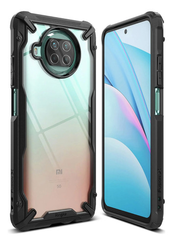 Estuche Funda Forro | Para Xiaomi Mi 10t Lite | Ringke Fusion X | Color Negro | Protección Antichoque | Acabados Premium