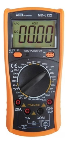Multímetro Digital Modelo Md-6122 Icel