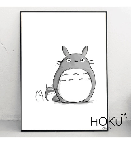 Imagen 2 de 5 de Cuadro 20x30 Películas Para Colgar Ghibli Miyazaki