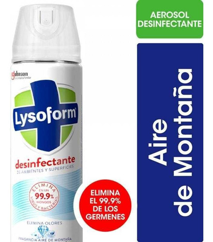 Desinfectante En Aerosol Lysoform Aire De Montaña X 360cc