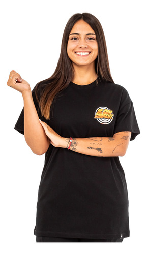 Remera Mc Burner Oversized (neg) Dc Mujer