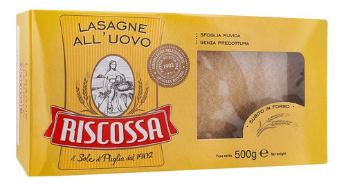 Lasagne Lasaña Con Huevo Pasta Italia Lasagna 500g