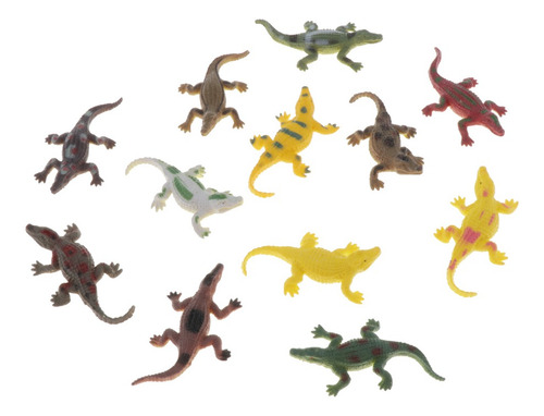 Figuras De Juguete De Animales Cocodrilo 12pieza