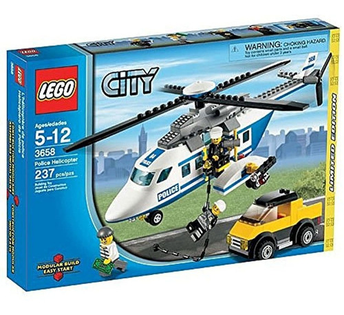 Lego City Edición Limitada Set # 3658 helicóptero De Policía