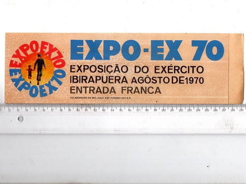 Adesivo Externo Exposição Do Exército Expo Ex - 1970