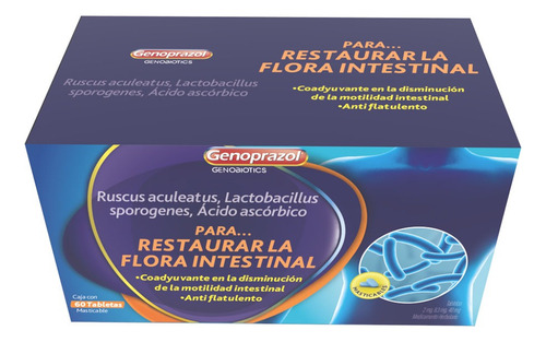 Genobiotics Probióticos. Caja Con 60 Tabletas Masticables.