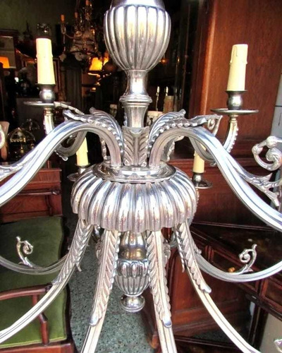 Antigua Araña De Estilo Inglés, Baño De Plata (Usado)
