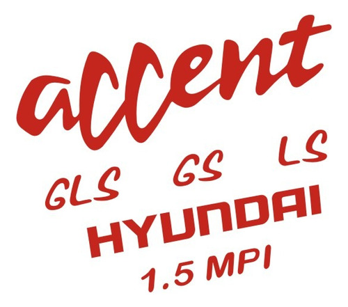 Calcomanías De Hyundai Accent Gls Gs Gl 1.5 Mpi