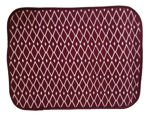 Alfombrilla De Secado Allure Home Creation Rr, Color Rojo